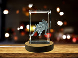 3D Engraved Crystal Wall Street Bull Keepsake Gift | Home Decor | Collectible A&B Crystal Collection
