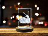 3D Engraved Crystal Snail Spirals Keepsake - Captivating Artistry & Meticulous Craftsmanship A&B Crystal Collection