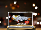 3D Engraved Crystal Cricket Sculpture - Perfect Nature Lover's Gift A&B Crystal Collection