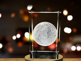 3D Engraved Crystal Sun Decor - Made in Canada - Realistic Solar System Star Sculpture A&B Crystal Collection