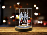 3D Engraved Crystal Modern Dancers - Handcrafted in Canada A&B Crystal Collection