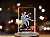 3D Engraved Crystal Modern Dancers - Handcrafted in Canada A&B Crystal Collection