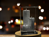3D Engraved Candles - Tranquil & Harmony Crystal Keepsake Gift A&B Crystal Collection