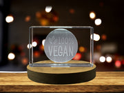100% Vegan 3D Engraved Crystal | 3D Engraved Crystal Keepsake