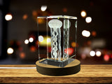 3D Engraved Crystal Jellyfish Decor - LED Base Light Included A&B Crystal Collection
