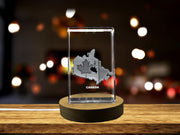 Canada 3D Engraved Crystal 