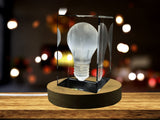 3D Engraved Crystal Lightbulb Keepsake - Premium LED Base Included A&B Crystal Collection