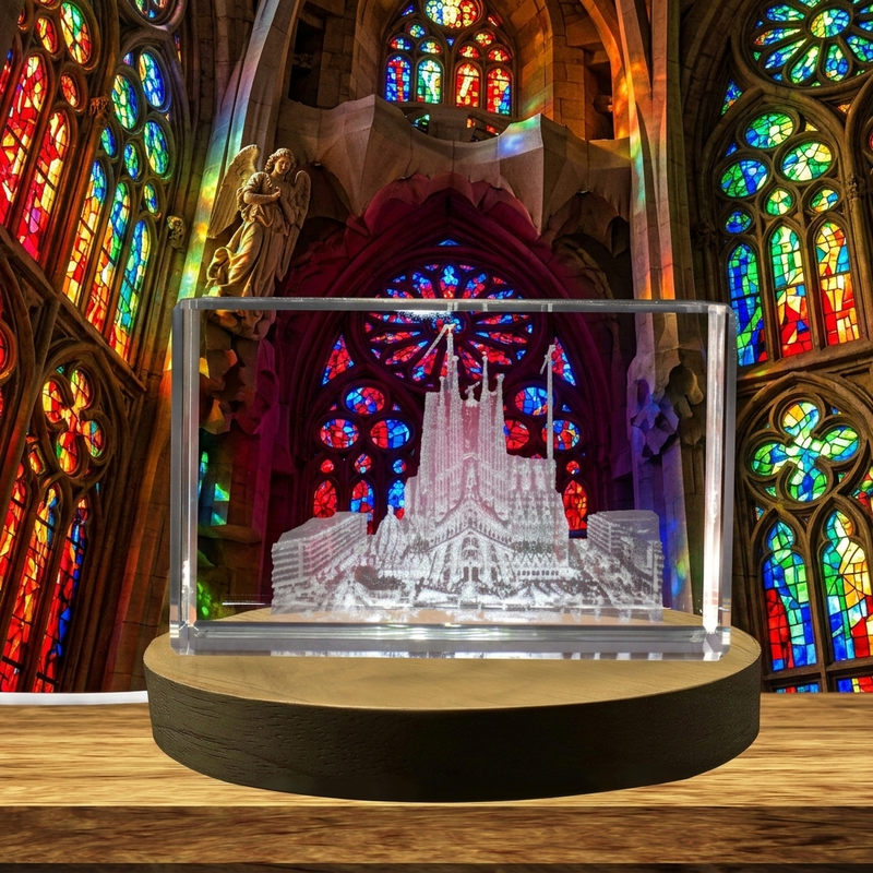 Sagrada Família 2026 Commemorative 3D Crystal Award