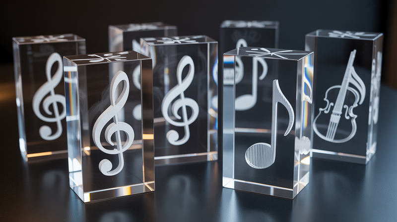 Harmonize Excellence: 3D Engraved Crystal Awards for Musical Achievements