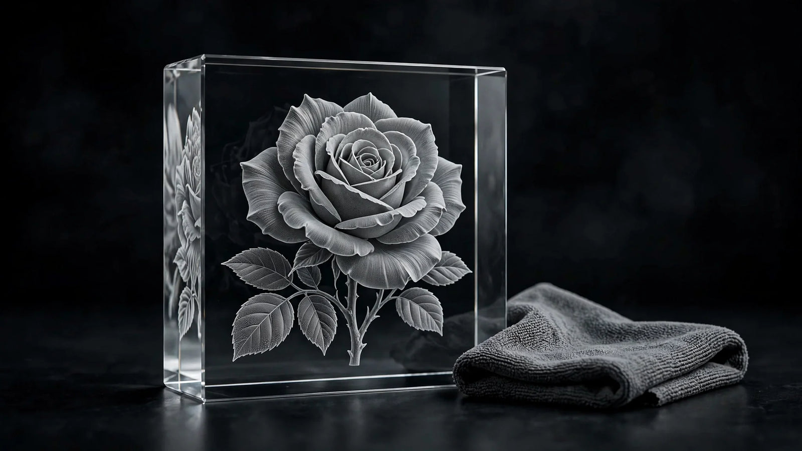 Cleaning a 3D engraved crystal sculpture — AB Crystal Collection