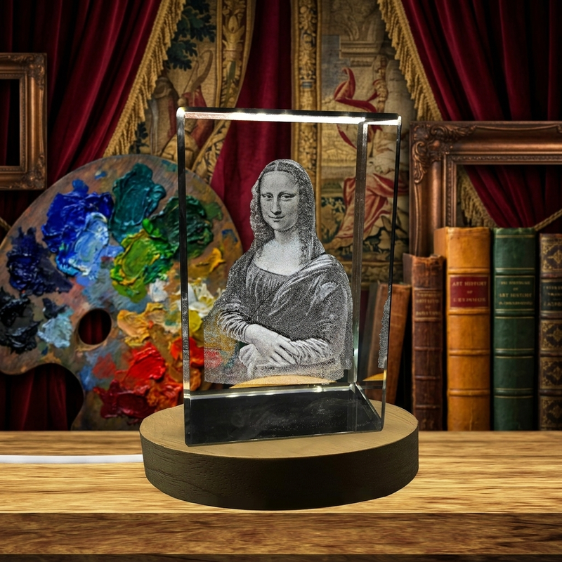 Unique crystal gifts engraved with designs based on famous works of art from painters