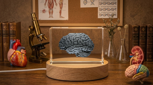 Brain Art - 3d Engraved Crystal Gift - AB crystal collection