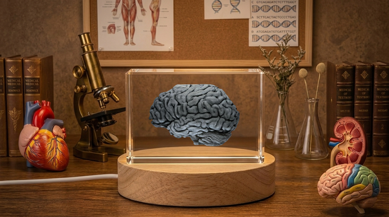 Brain Art - 3d Engraved Crystal Gift - AB crystal collection
