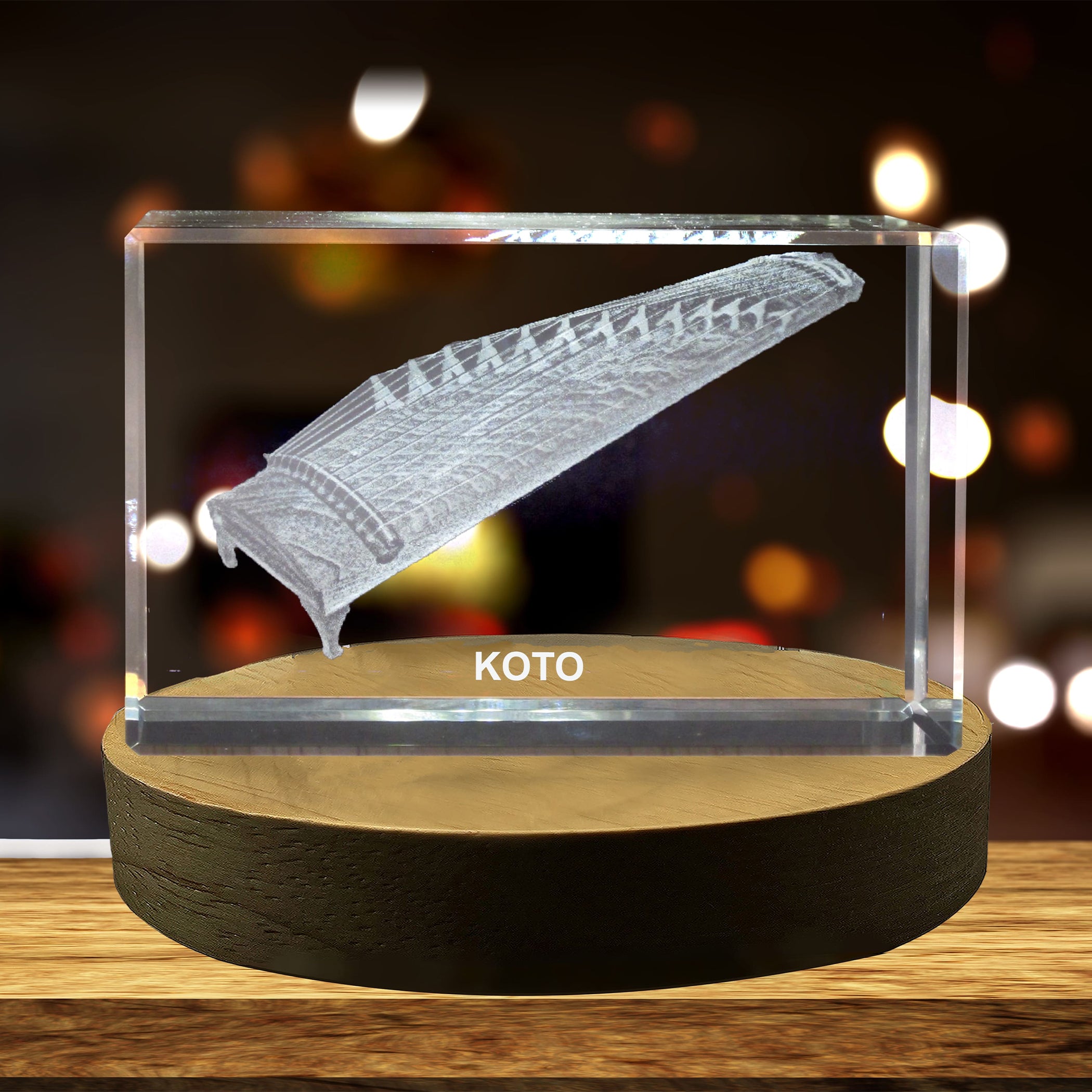 Koto 3D Engraved Crystal | Music 3D Engraved Crystal Keepsake A&B Crystal Collection