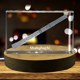 Shakuhachi 3D Engraved Crystal 3D Engraved Crystal Keepsake/Gift/Decor/Collectible/Souvenir A&B Crystal Collection