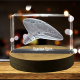 Crystal Keepsake 3D Engraved Ocarina - Made in Canada, Unique Design & High-Quality Crystal A&B Crystal Collection