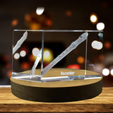 Recorder 3D Engraved Crystal 3D Engraved Crystal Keepsake/Gift/Decor/Collectible/Souvenir A&B Crystal Collection