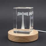 Tau Cross - A Timeless Religious Symbol 3D Engraved Crystal Gift