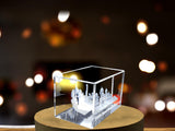 Stunning 3D Engraved Crystal Replica of Sheikh Zayed Grand Mosque in Abu Dhabi A&B Crystal Collection