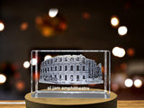 Exquisite 3D Engraved Crystal Sculpture of El Jam Amphitheatre in Morocco A&B Crystal Collection