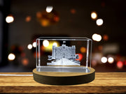 Exquisite 3D Engraved Crystal Replica of Historic Qaitbay Citadel in Egypt