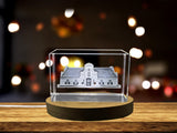 Exquisite 3D Engraved Crystal Showcasing Iconic Cape Dutch Architecture of South Africa A&B Crystal Collection