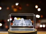 Exquisite 3D Engraved Crystal Showcasing Iconic Cape Dutch Architecture of South Africa A&B Crystal Collection