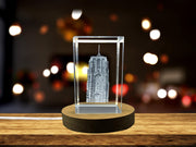 Oldehove 3D Engraved Crystal Gift - Captivating Dutch Architectural Keepsake