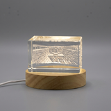 Chand Baoli 3D Engraved Crystal Gift - A Captivating View of India's Architecture