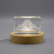 Sanchi 3D Engraved Crystal Gift - India's Buddhist Monuments
