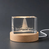 Goose Pagoda 3D Engraved Crystal Gift — Made in Canada - Custom Award From A&B Crystal Collection