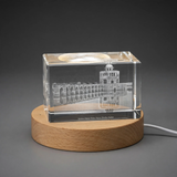 Hiran Minar 3D Engraved Crystal Gift - Exquisite Pakistani Architectural Masterpiece