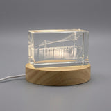 Majestic Lions Gate Bridge 3D Engraved Crystal Gift — Made in Canada