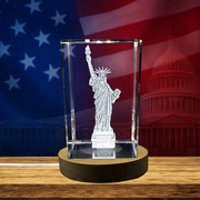 Statue of Liberty 3D Engraved Crystal 