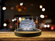 Renaissance Grandeur - Chateau de Chambord Immortalized in 3D Engraved Crystal