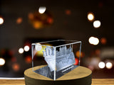 Renaissance Grandeur - Chateau de Chambord Immortalized in 3D Engraved Crystal A&B Crystal Collection