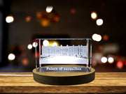 Regal Splendor - Palace of Versailles Immortalized in 3D Engraved Crystal