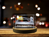 Sydney's Iconic Gateway - Sydney Harbour Bridge Immortalized in 3D Engraved Crystal A&B Crystal Collection