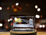 Sydney's Iconic Gateway - Sydney Harbour Bridge Immortalized in 3D Engraved Crystal A&B Crystal Collection