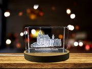 Fairytale Splendor - Neuschwanstein Castle Immortalized in 3D Engraved Crystal