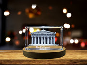 Timeless Grandeur - The Parthenon Immortalized in 3D Engraved Crystal