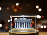 Timeless Grandeur - The Parthenon Immortalized in 3D Engraved Crystal A&B Crystal Collection