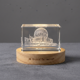 3D Engraved Crystal Science World Sculpture | Vancouver Landmark Architecture Gift
