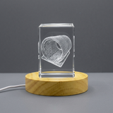 3D Engraved Crystal Cat Tunnel Gift