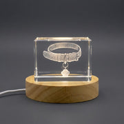 Dog Collar Gift 3D Engraved Crystal — Made in Canada