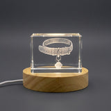 Dog collar — 3D laser-engraved crystal keepsake, Made in Canada