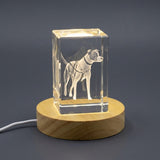 Dog Harness Gift 3D Engraved Crystal — Made in Canada