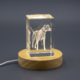 3D Engraved Crystal Dog Harness Gift