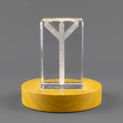 ALGIZ Letter 3D Engraved Crystal LED Lamp