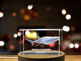 Enchanting 3D Engraved Crystal | Whale Shark A&B Crystal Collection